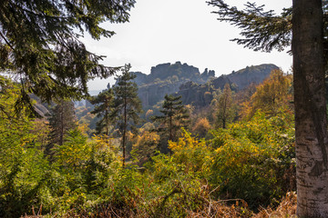 Autumn Landscape of Rock Formation Belogradchik Rocks, Vidin Region, Bulgaria