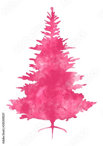 Pink christmas tree