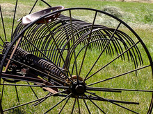Vintage Hay Rake In Field Free Stock Photo - Public Domain Pictures