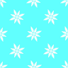Wall Mural - Seamless snowflake pattern vector illustration