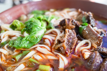 Wall Mural - hot braised beef noodle soup