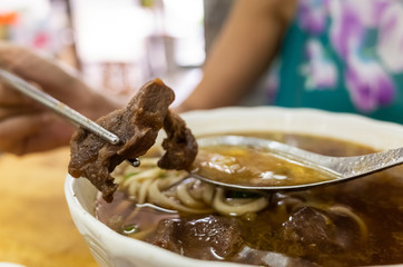 Wall Mural - hot braised beef noodle soup