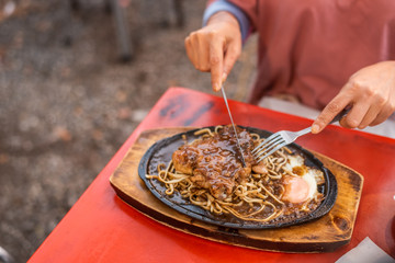 Wall Mural - Taiwanese night market steak