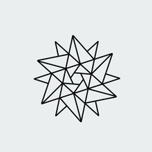 The Snow Mandala Flower Diamond Logo Design With White Background