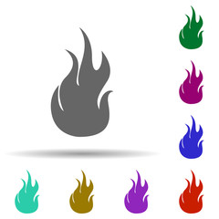 Poster - Fire, flame in multi color style icon. Simple glyph, flat vector of fire icons for ui and ux, website or mobile application