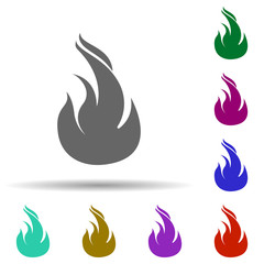 Poster - Fire, flame in multi color style icon. Simple glyph, flat vector of fire icons for ui and ux, website or mobile application