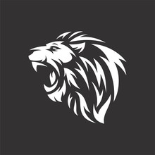 Lion Head Tribal Logo 