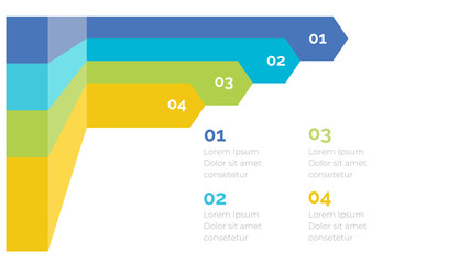 Infographic design template with option or process for business presentation