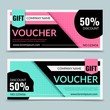 Gift vouchers. Premium certificate promotion sale card complimentary ticket, shopping discount coupon modern marketing flyer vector template