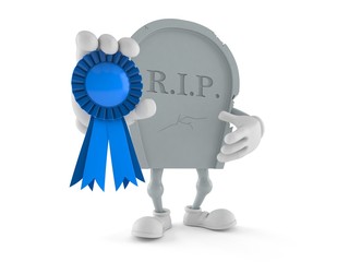 Canvas Print - Grave character with award ribbon