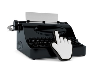 Canvas Print - Typewriter with web cursor