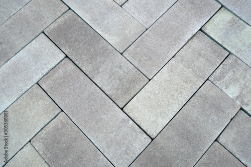 Fotomural colored paving slabs by mosaic, closeup