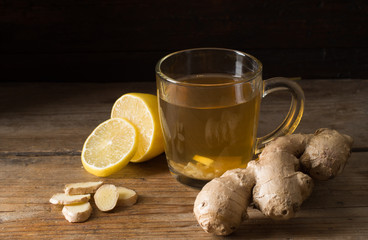 Wall Mural - Ginger tea