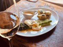 Asparagus With Poached Egg, Potatoes And Sauce, White Wine