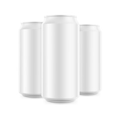 Wall Mural - Realistic aluminum can mockup. Vector illustration. Can be used for beer, water, soda, energetic, etc. Easy to use for presentation your product, idea, design. EPS10.	