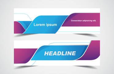 Wall Mural - set of modern design - vector web banners design background or header templates, horizontal advertis