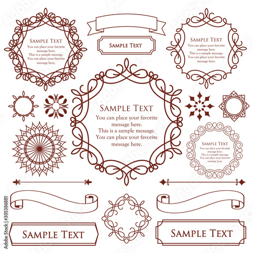 クリスマスフレーム 高級感のある冬のフレーム クリスマス ホリデーカード デザインテンプレート ゴージャス ラグジュアリー Stock Vector Adobe Stock