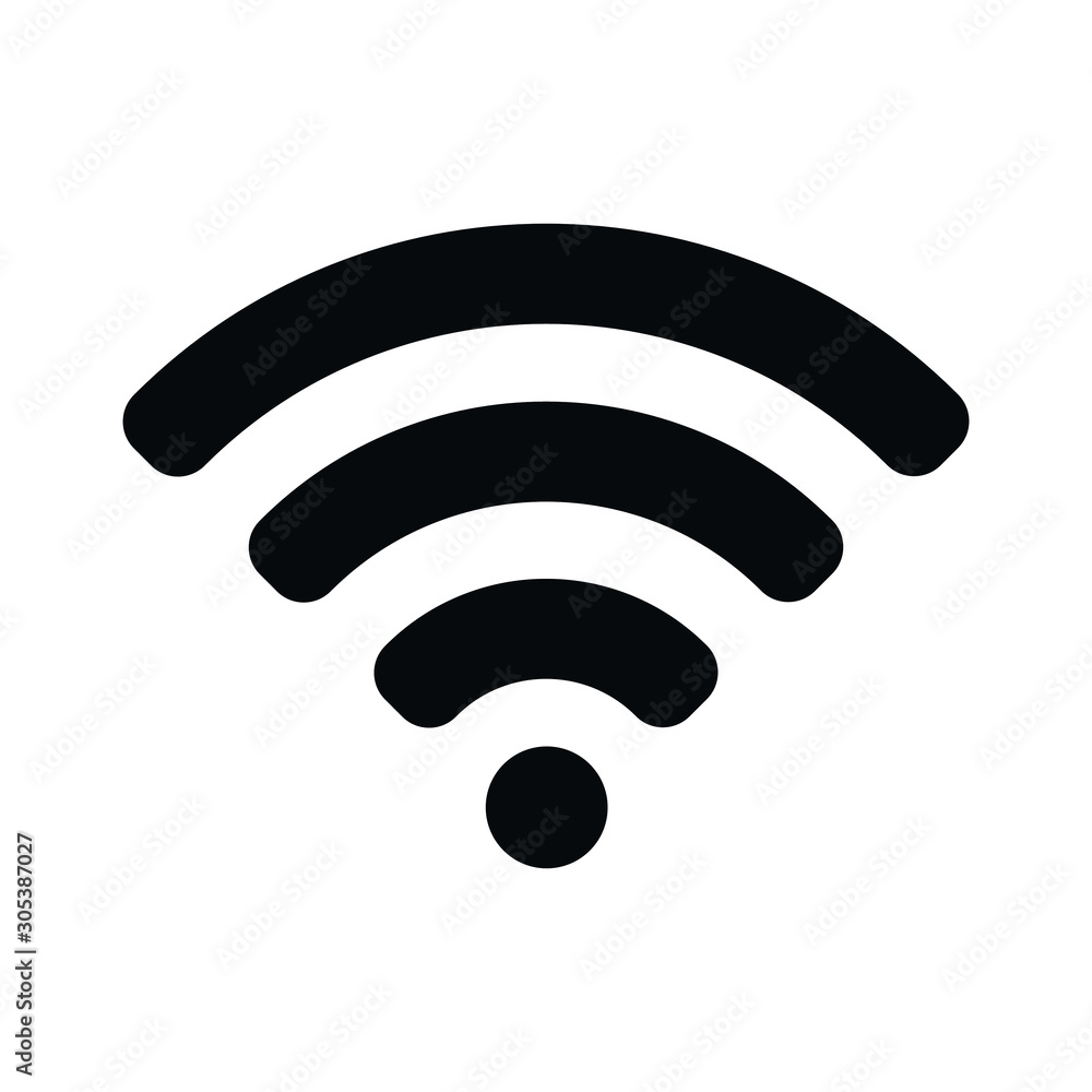 Wifi signal icon wireless symbol connection. Web network connect logo sign. Vector illustration image. Isolated on white background. - obrazy, fototapety, plakaty 