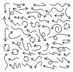 Wall Mural - arrows big black set icons. arrow icon. arrow vector collection. arrow. cursor. doodle drawing hand 