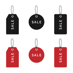 Wall Mural - sale price tags collection. price tags or labels in black and red color. price tags or labels, isola