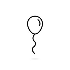 Wall Mural - one balloon isolated. balloon in line style for web design. balloon vector icon in flat design, isol