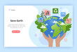 © Colorlife - Save Earth concept illustration, Environment poster, vector flat design