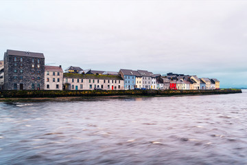 Wall Mural - Beautiful landscape of Galway, Ireland. River and famous painted houses