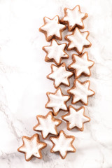 Wall Mural - gingerbread cookie star shape for christmas