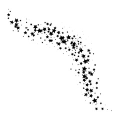 Wall Mural - black star way vector illustration