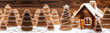 gingerbread house christmas concept panorama