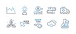 Set of Science icons, such as Quick tips, Line chart, Fair trade, Rainy weather, Tutorials, Career ladder, Ambulance car, Methodology, Education, Chemistry lab line icons. Line quick tips icon. Vector