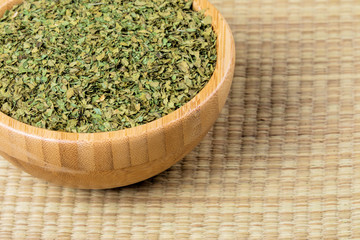 Bowl fulled with delicious diced Parsley, a popular garnish