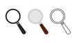 Search icon vector set. Magnifying glass icons set