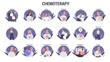 © inspiring.team - Side effects of chemotherapy set. Patient suffer from cancer