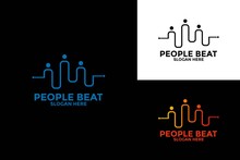 People Beat Logo Template Vector