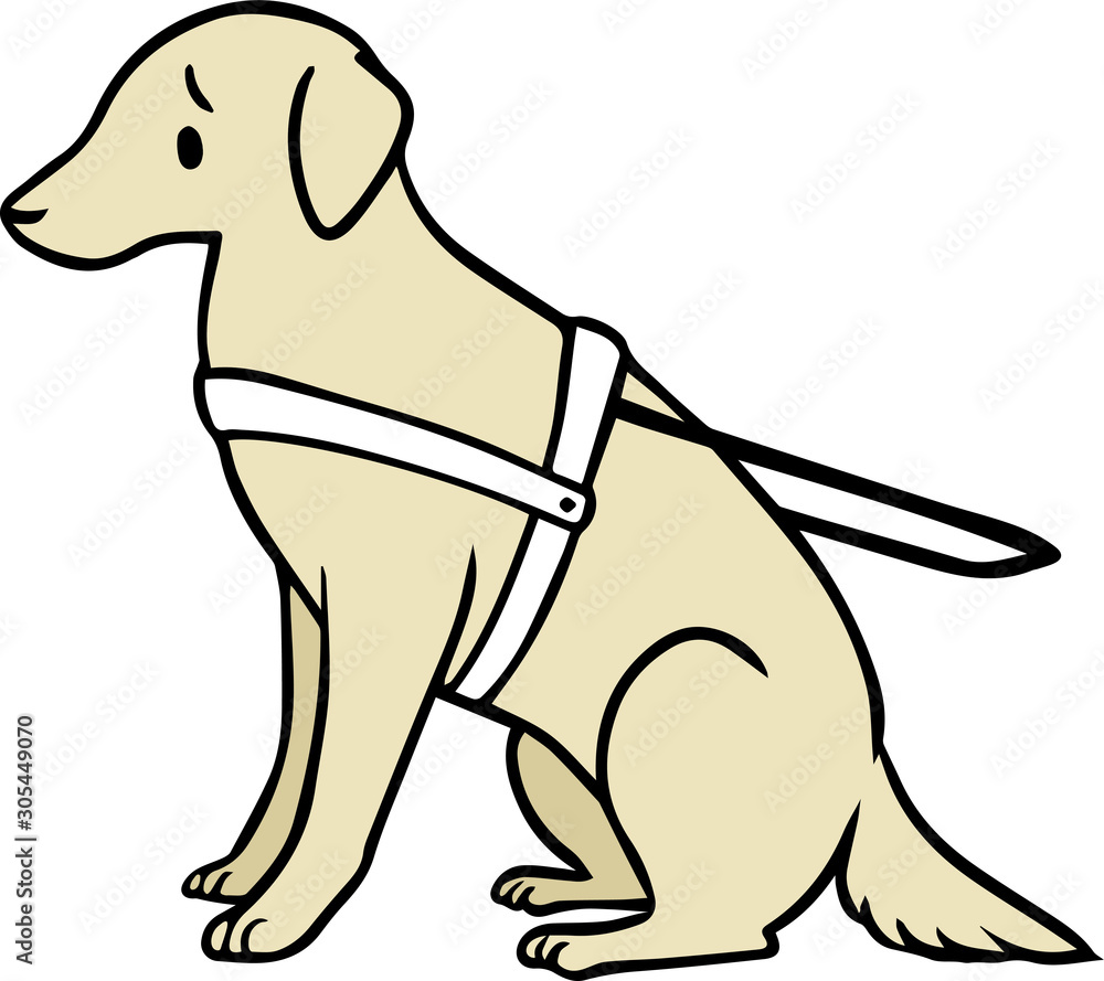 介助犬のイラスト 困り顔 Cuadros Canvas Con Marco 介助犬のイラスト 困り顔 Cuadros Canvas Con Marco