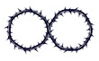 Infinity symbol made from blackthorn thorn vector sign logo or tattoo.
