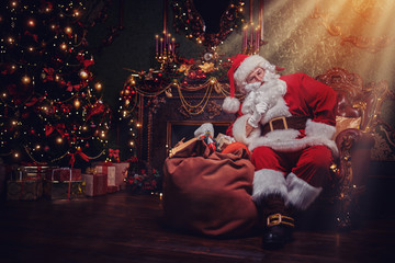 Wall Mural - Santa brought gifts