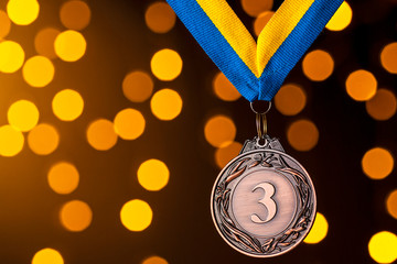 Wall Mural - third placed runner up medallion on a ribbon
