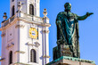 Statue of king Maximilian in front of the dom St Stephan in Passau