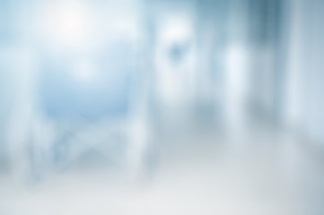 Aufkleber - Abstract blurred hospital corridor path way for background usage