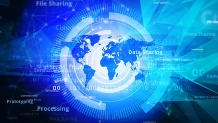 Wall Mural - big data hi-tech background technology