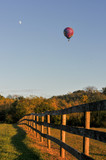 Fototapeta  - Hot Air Balloon Near A Fence