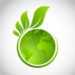 © 3rus - Green earth concept with leaves,vector illustration