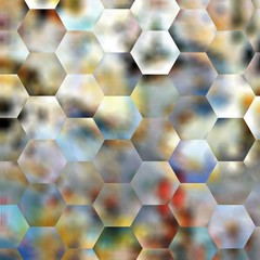 Dark brow, gray and beige colored hexagonal pattern background, vertical banner design.