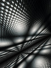 Aufkleber - Abstract perspective 3d background with hexagonal geometric shapes.
