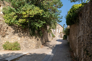 Wall Mural - maubec alley ancient mediaeval street village of Provence france