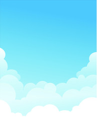 sky and cloud background, blue background, vector illustration, cloud background.