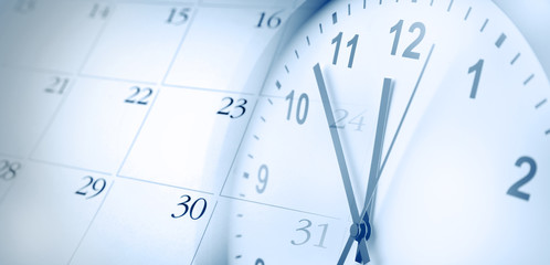 Wall Mural - clock and calendar