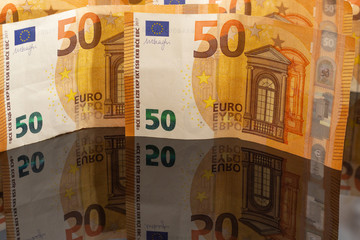 Group of 50 Euro Bills